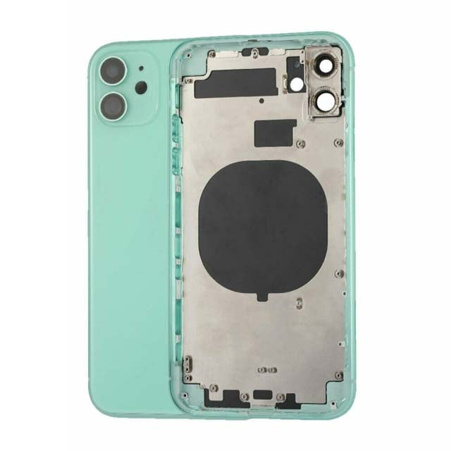 For iPhone 11 | Back Cover Assembly with small parts(No Logo) | Green(Aftermarket Plus)