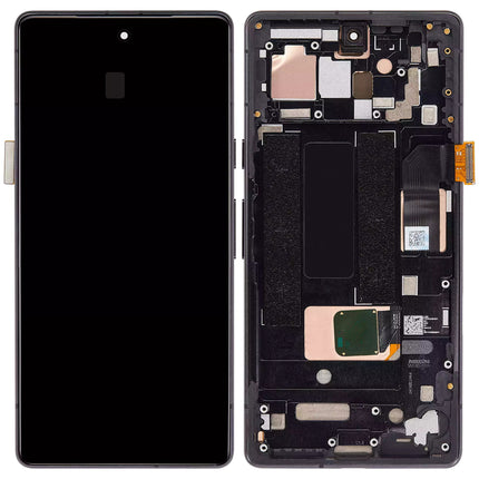 For Google Pixel 7A / OLED Assembly With frame / black  (Aftermarket Plus)(SKU:1561342)