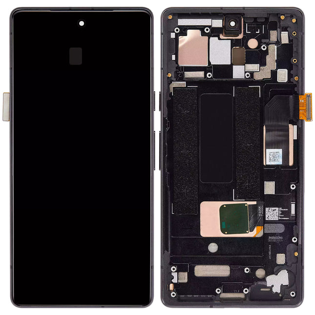 For Google Pixel 7A / OLED Assembly With frame / black  (Aftermarket Plus)(SKU:1561342)