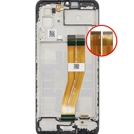 For Samsung Galaxy A03 / A035F / A035M LCD Assembly with Frame (Small Glass Version 162.22mm) / "G" on the frame Black(Refurbished)(SKU:1495328)
