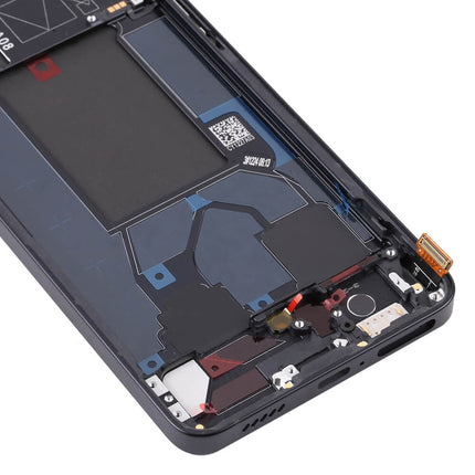 For OPPO Reno7 5G OLED assembly With Frame Black(Refurbished)(SKU:1498607)