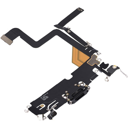 For iPhone14 pro Charge Port Flex Cable Black (Refurbished)(SKU:1507724)