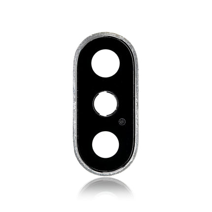 For iPhone X Camera Lens With Frame/Sticker Silver(Premium OEM)(SKU:1085388)