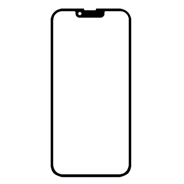 For iPhone 14 | Front Glass Lens With OCA | Black(Aftermarket Plus)