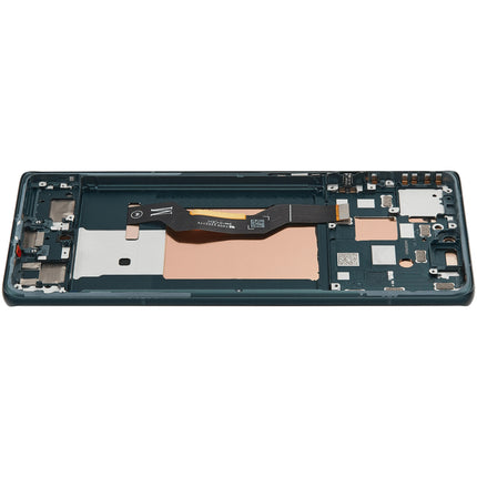 For Motorola Edge 50 5G OLED assembly With Frame Green Premium OEM (SKU:1563101)