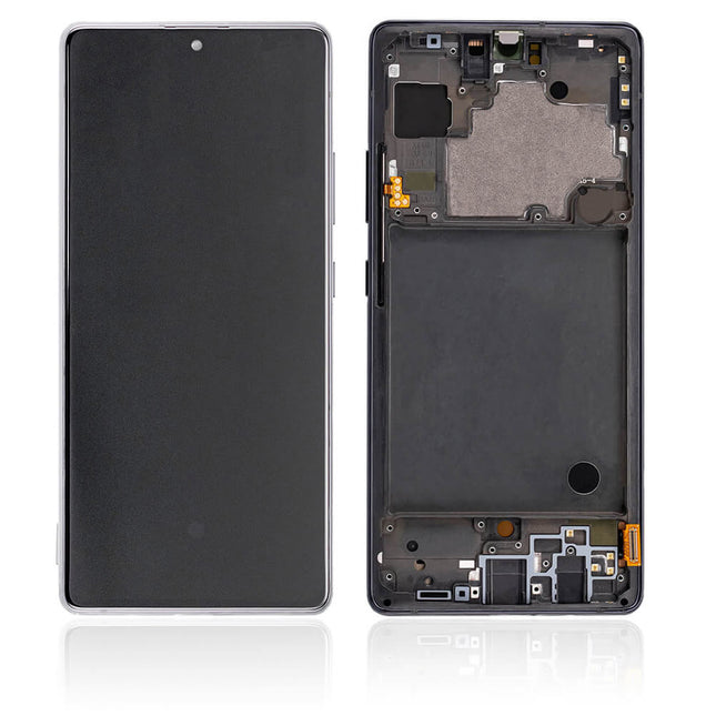 For Samsung Galaxy A71 5G/A716  |  LCD Assembly with Frame  |  Black ( Refurbished ) 
