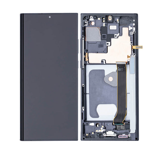 For Samsung Galaxy Note 20 Ultra/N985 OLED Assembly With Frame /Complete/With Frame / With S-Pen Supported| Black(Aftermarket Plus)(SKU:1506253)
