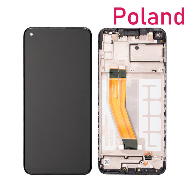 For Samsung Galaxy A11 A115F,A115F/DS,A115M,A115M/DS LCD Assembly with Frame (159.5mm Version) Black (Refurbished)***PL Warehouse***