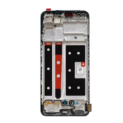 For OPPO Reno4 OLED Assembly With Frame Black(Aftermarket Plus)(SKU:1553643)