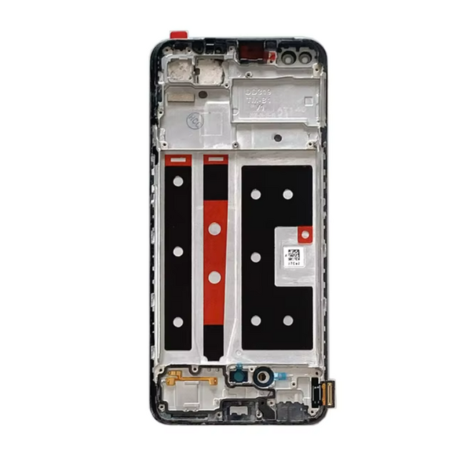 For OPPO Reno4 OLED Assembly With Frame Black(Aftermarket Plus)(SKU:1553643)