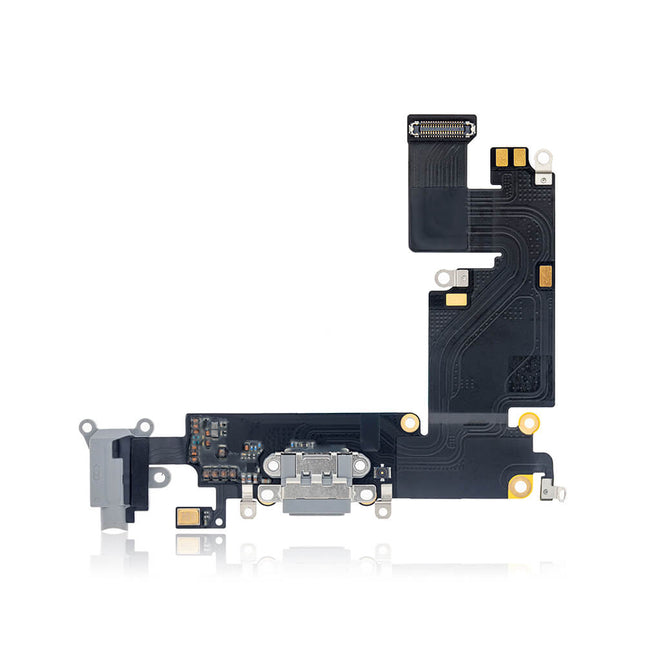 For iPhone 6 Plus | Charge Port Flex Cable/Earphone Flex Cable | White(Aftermarket Plus)