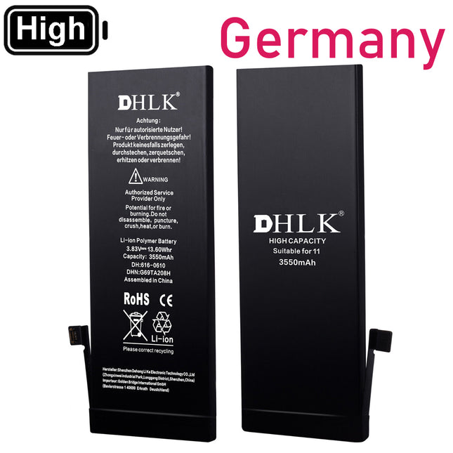 DHLK for iPhone 11 | Battery with sticker High Capacity 3500 mAh ***DE warehouse***