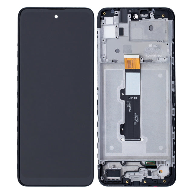 For Motorola E40 | LCD Assembly with Frame | Black(Refurbished)