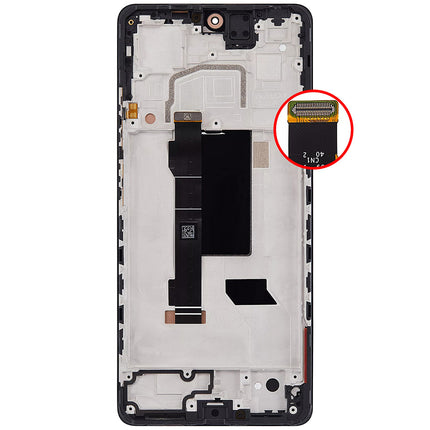 For Xiaomi Redmi Note 12 Pro 4G OLED assembly With Frame Black (Refurbished)(SKU:1528920)