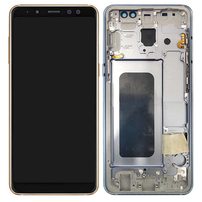 For Samsung Galaxy A8 2018/A530 | LCD Assembly With Frame | Gray(Refurbished)