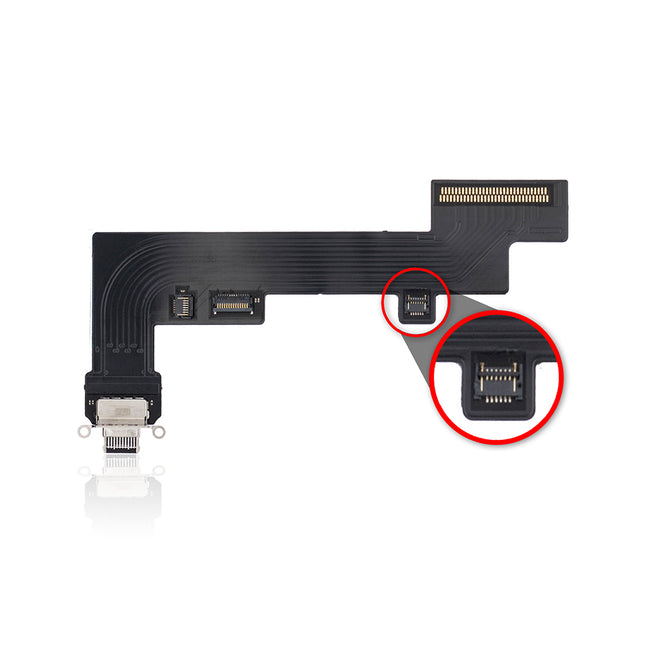 For iPad Air 4/10.9inch | Charge Port Flex Cable/Cellular Version/Air 5 | Black(Refurbished)