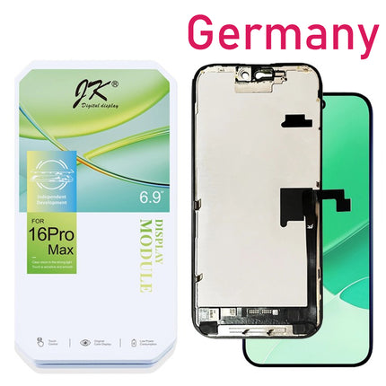 JK for iPhone 16 Pro Max LCD Assembly | Incell | IC Removable | Black ***DE warehouse*** (SKU: 1569488)