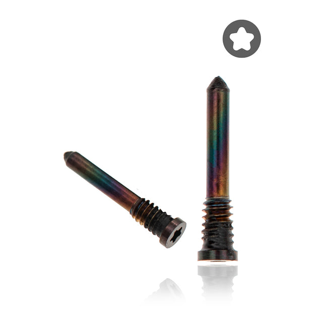 For iPhone 12 | Charger Connector Screw/2pcs | Black(Premium OEM)