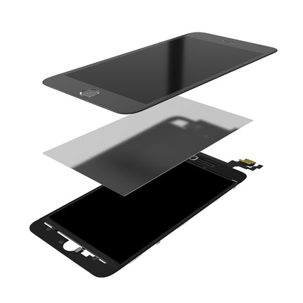 For iPhone 6s Plus Front Glass/Lens With Frame/OCA Black(Aftermarket Plus)(SKU:1088481)