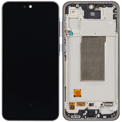 For Samsung Galaxy A36 5G OLED assembly with Frame Black (Aftermarket Plus) (SKU:1564479)