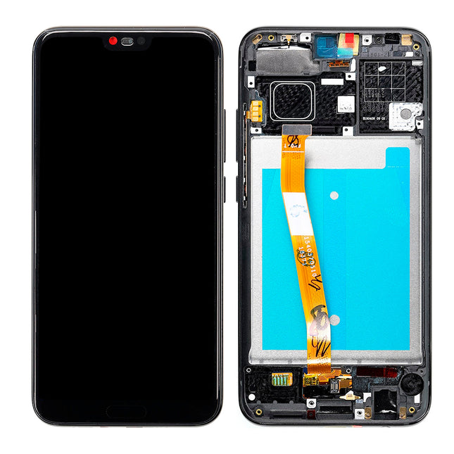 For Honor 10 LCD Assembly With Frame/Finger Print Function Black(Refurbished)(SKU:1337980)