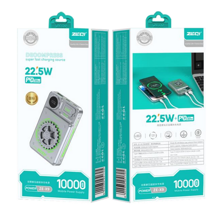 Zeqi ZE-X9 Power Bank 10000mah / Transfer wheel creative decompression / 22.5W Super Fast charge +PD 20W Fast charge(SKU:1554656)