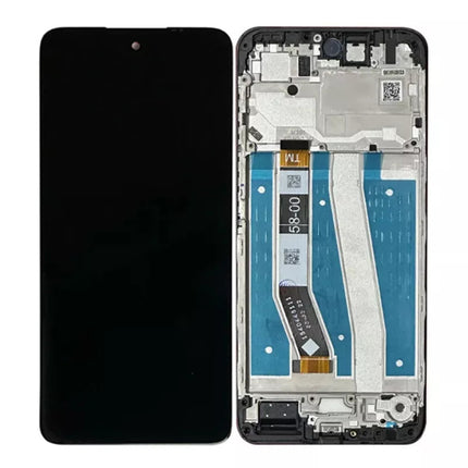 For Motorola G14 LCD Assembly With Frame | Black (Refurbished)