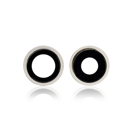For iPhone 12 Mini Camera Lens With Frame/Sticker White(Premium OEM)(SKU:1430909)