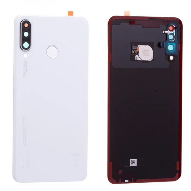 For Huawei P30 Lite | Back Cover with Camera Cover/high version/Finger Print Function | White(Aftermarket Plus)