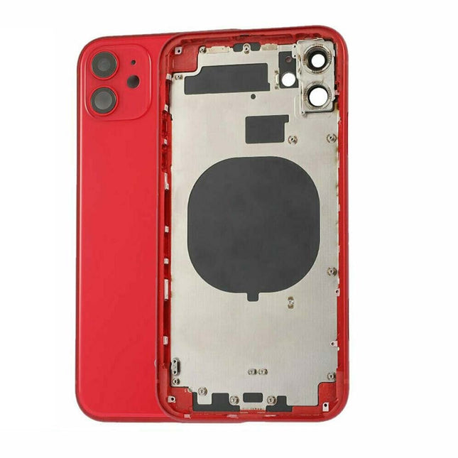 For iPhone 11 | Back Cover Assembly with small parts(No Logo) | Red(Aftermarket Plus)