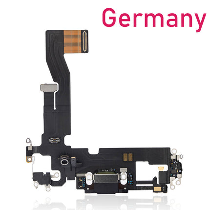 For iPhone 12 / 12 Pro Charge Port Flex Cable | Black (Refurbished)***DE Warehouse***