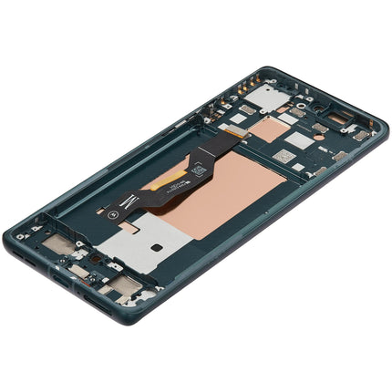 For Motorola Edge 50 5G OLED assembly With Frame Green Premium OEM (SKU:1563101)