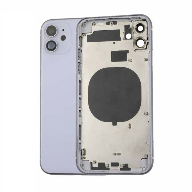 For iPhone 11 | Back Cover Assembly with small parts(No Logo) | Purple(Aftermarket Plus)