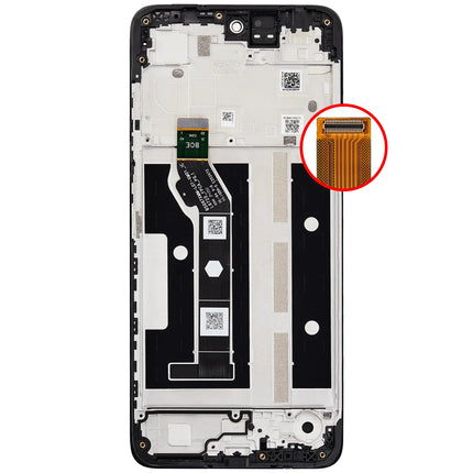 For Motorola Moto G15 LCD assembly with frame Black (Refurbished) (SKU:1564067)