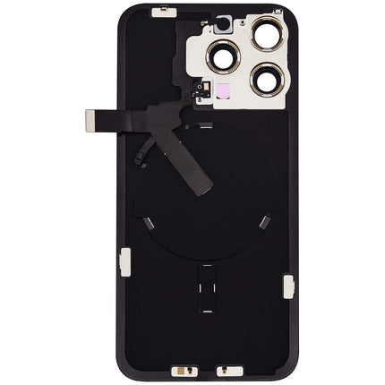 For iPhone 15 Pro Max Lens for back cover With bracket and back camera lens / Magnetic Black (Aftermarket Plus)(SKU:1555158)