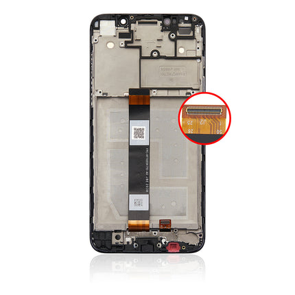 For Motorola E6 Play LCD Assembly with Frame Black(Refurbished)(SKU:1482754)