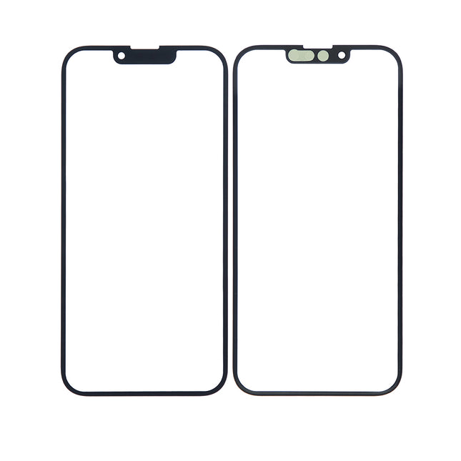 For iPhone 13/13 Pro | Front Glass/Lens With OCA | Black(Aftermarket Plus)