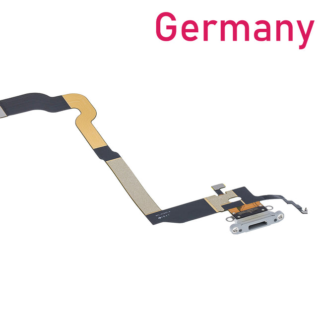 For iPhone X Charge Port Flex Cable | White (Refurbished)***DE Warehouse***