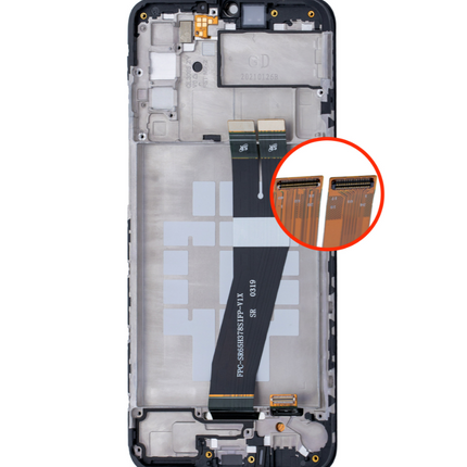 For Samsung Galaxy A02s/A025F/A01F LCD Assembly with Frame (Small Glass Version)159mm Black(Refurbished)(SKU:1479651)