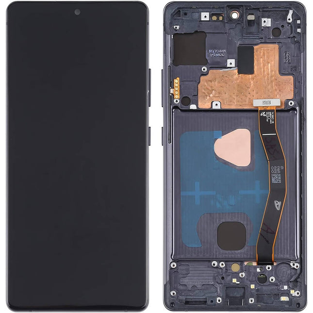 For Samsung Galaxy S10 Lite/G770 OLED Assembly With Frame Black(Aftermarket Plus)(SKU:1506664)