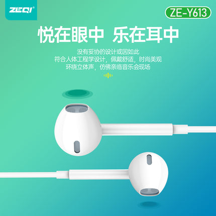Zeqi ZE-Y613 Handsfree(semi-in-ear)|type C|length 1.2m|TEP material(SKU:1497237)
