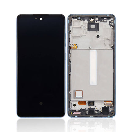 For Samsung Galaxy A52 4G/A525 OLED Assembly with Frame Blue(Aftermarket Plus)(SKU:1483308)