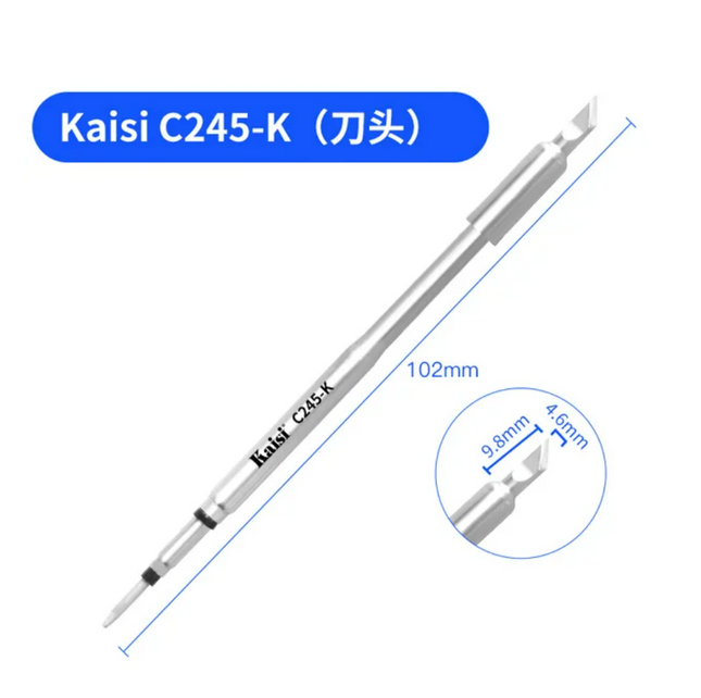 Kaisi C245 Soldering Iron Tips / Knife Flat / K