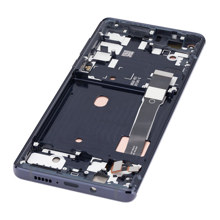 For Motorola Edge 2020 XT2063 / OLED assembly With frame / black  (Premium OEM)(SKU:1557551)
