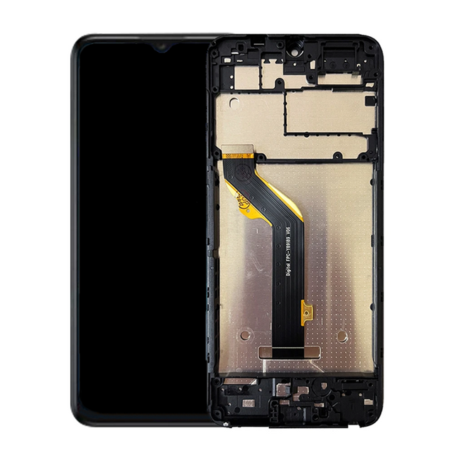 For TCL 406 / 408 / 405 LCD Assembly With Frame | Black (Refurbished)