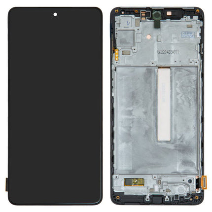 For Samsung Galaxy M53 5G OLED Assembly With Frame Black (Aftermarket Plus)(SKU:1554604)