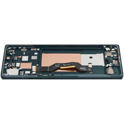 For Motorola Edge 50 5G OLED assembly With Frame Green Premium OEM (SKU:1563101)