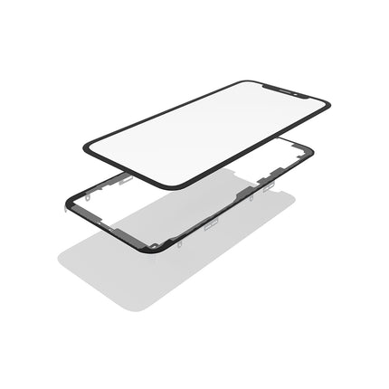 For iPhone XR Front Glass/Lens With Frame/OCA Black(Aftermarket Plus)(SKU:1175803)