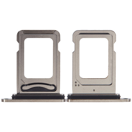 For iPhone 15 Pro / 15 Pro Max Sim Card Tray Holder / Dual Sim Card Black(Premium OEM)(SKU:1532551)