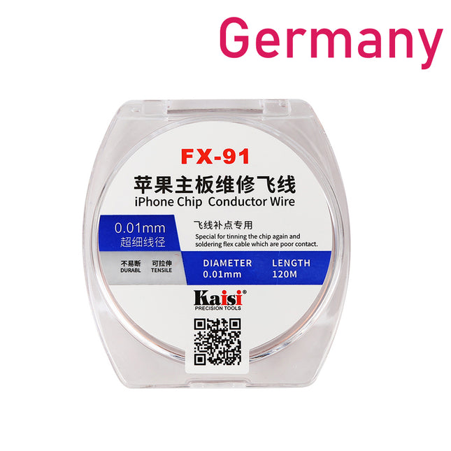 Kaisi FX-91 iPhone Conductor Wire 0.01mm*120m***DE Warehouse***